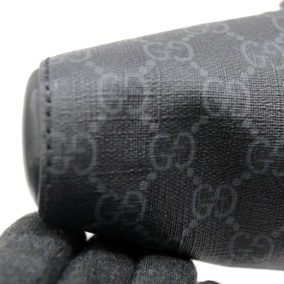 Gucci GG Supreme Shoulder Bag Black Gray - Picture 4 of 9